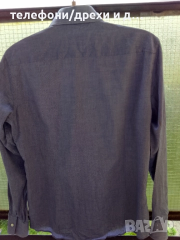 Оригинална памучна риза Hugo Boss Slim Fit (M), снимка 2 - Ризи - 52590134