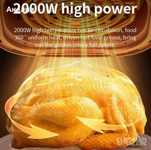 Фритюрник с горещ въздух Sokany SK-ZG-8043, 8л., 2000W, снимка 6 - Фритюрници - 54046621