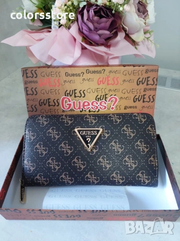 Кафяво портмоне Guess КОДSG438, снимка 5 - Портфейли, портмонета - 37541990