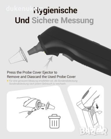 Термометър за ухо, 1 сек. измерване, интелигентни възрастови индикации, снимка 7 - Уреди за диагностика - 53162108