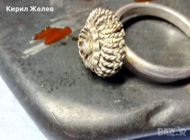 СТАРИНЕН ФИЛИГРАНЕН СРЕБЪРЕН ПРЪСТЕН СРЕБРО ВИСОКА ПРОБА РЪЧНА ИЗРАБОТКА 47960, снимка 2 - Антикварни и старинни предмети - 50057025