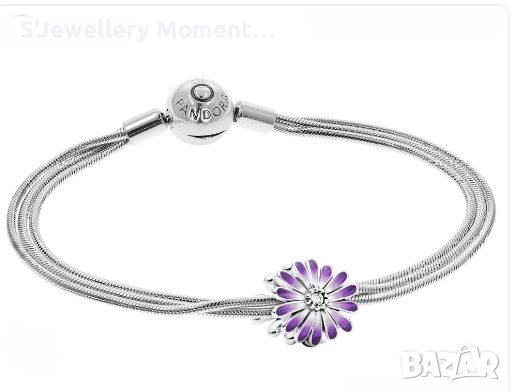 Сребърен елемент талисман Pandora 925  Daisy Charm, снимка 3 - Гривни - 39466417