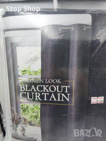 Перде 140 х 260 см черен цвят текстил Blackout , снимка 4 - Пердета и завеси - 45402736