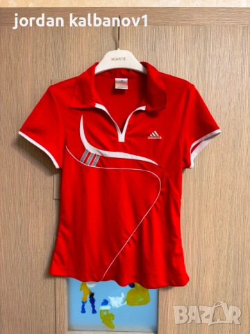 Подарявам - Дамска червена спортна блузка Адидас Adidas номер L