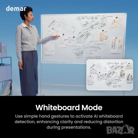 Insta360 Link 2 Pro – 4K PTZ уеб камера за PC/Mac, 1/1.3” сензор, HDR, снимка 7 - Други - 53631437