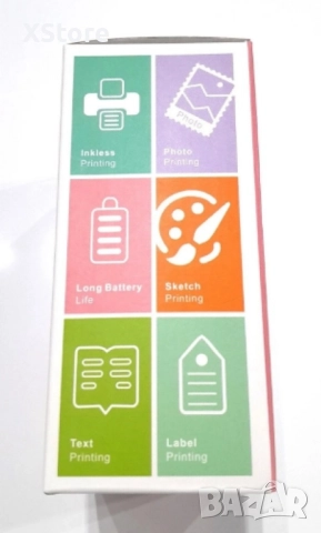 Мини Bluetooth принтер без мастило - печат на скици, снимки, текст и етикети, снимка 5 - Принтери, копири, скенери - 52543552