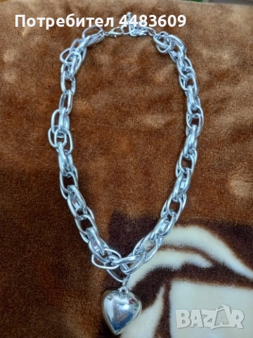 Масивно колие " Сърце " , снимка 3 - Колиета, медальони, синджири - 54148281