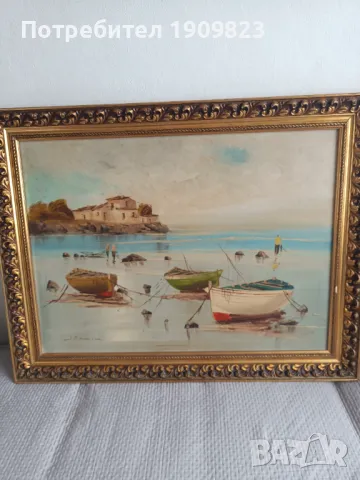 Стара маслена картина , снимка 1