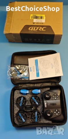 Мини дрон за деца с 3D обръщания и светлини – 2 батерии включени, снимка 2 - Дронове и аксесоари - 54020749