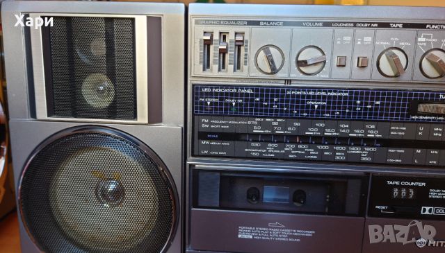 Радио касетофон /Ghettoblaster/Hitachi TRK-9100EZ, снимка 2 - Радиокасетофони, транзистори - 45991084