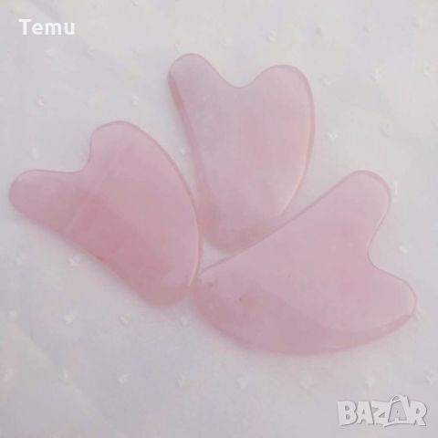 Розов нефритен камък скрепер за лице във формата на сърце за лице TV612, снимка 1 - Масажори - 46373867
