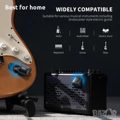 LEKATO Безжичен адаптер за китара, снимка 8 - Китари - 49374684