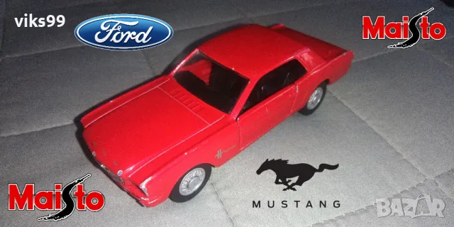 ’65 Ford Mustang 1/39 By Maisto, снимка 1 - Колекции - 49314216