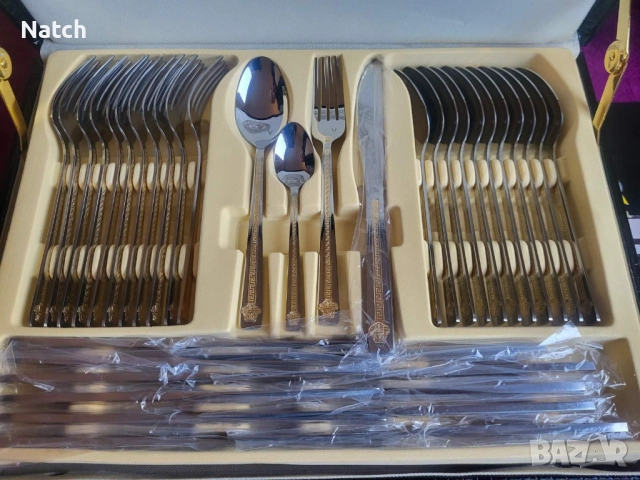 Комплект кухненски съдове за готвене, метало-керамични кухненски ножове и прибори за хранене  , снимка 12 - Прибори за хранене, готвене и сервиране - 52774539