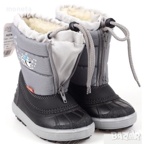 69лв! с ЦИП! БЕЗПЛАТНА ДОСТАВКА. DEMAR Размери 20 до 29. ЕСТЕСТВЕНА ВЪЛНА, Детски Aпрески KENNY СИВ, снимка 4 - Детски боти и ботуши - 51911423