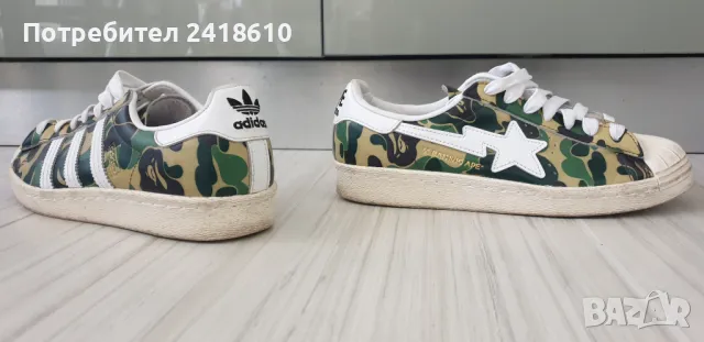 Adidas SuperStar x BAPE Size 36/22см UK 3.5 US 4 ОРИГИНАЛ! Унисекс Кецове., снимка 5 - Кецове - 48072090