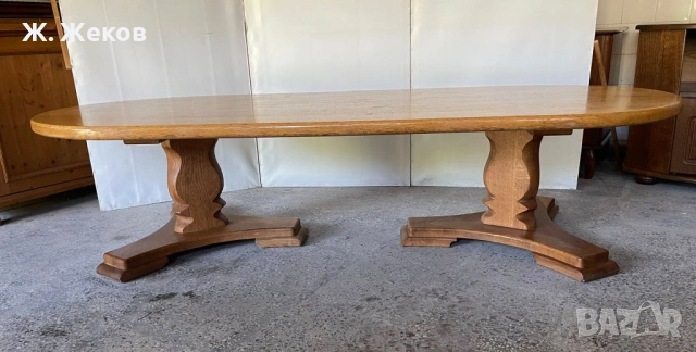 Масивна дървена холна маса, снимка 3 - Маси - 53743280