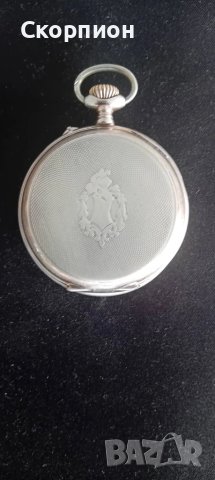 Швейцарски СРЕБЪРЕН джобен часовник Remontuar CILINDRE - 6 RUBIS- 1905г. - ПЕРФЕКТЕН с позлата, снимка 3 - Джобни - 51389193