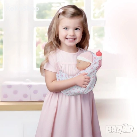 Кукла бебе с "кенгуру" и аксесоари за разходка, снимка 4 - Кукли - 53055346