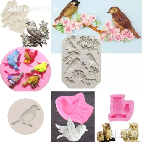 Силиконов молд птички/ птици различни видове