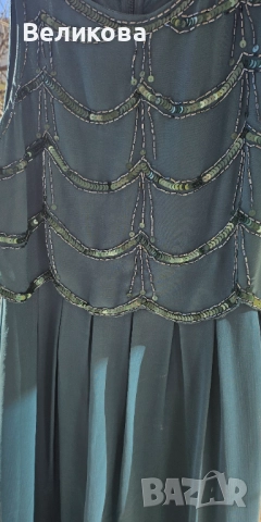 Тъмнозелена официална рокля