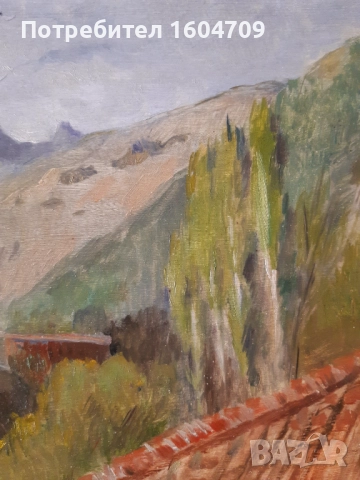 Стара картина 1944г Николай Евров, снимка 4 - Картини - 52068336