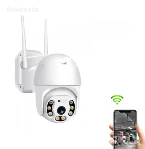 5MP Lens 1080P външна WiFi PTZ с нощно виждане, WiFi IP Camera управляема въртяща, снимка 1 - IP камери - 47426132