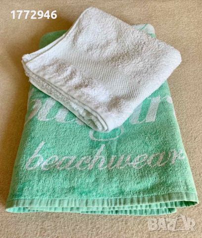Голяма луксозна плажна хавлиена кърпа + малка 100% памук, снимка 11 - Хавлиени кърпи - 46424682