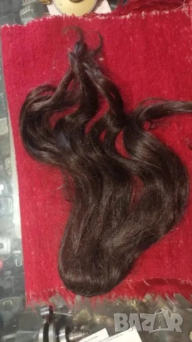 Екстеншън  естественa коса за перука  (опашка), ролки за къдрене на коса - за обем и пръчки дунапрен, снимка 2 - Аксесоари за коса - 53699285