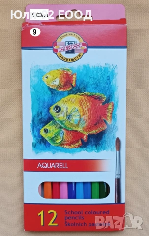 Цветни моливи Щадлер и Кохинор /10 до 24 цв./; с гума; акварелни, дебел графит, снимка 10 - Ученически пособия, канцеларски материали - 53062401