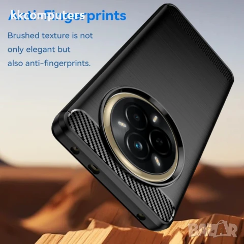 Realme 14 Pro 5G Удароустойчив Carbon Fiber Калъф и Протектор, снимка 5 - Калъфи, кейсове - 50766768