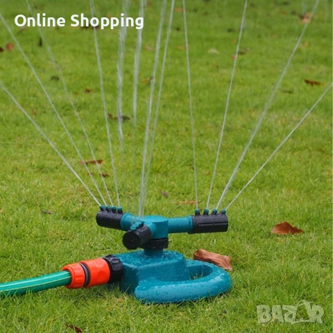 Автоматична градинска пръскачка с 3 регулируеми рамена и 12 дюзи, 360°, снимка 6 - Градинска техника - 53366424