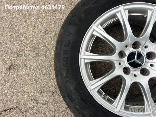Mercedes Комплект Джанти с Гуми 215/60 R16, снимка 7 - Гуми и джанти - 52211012