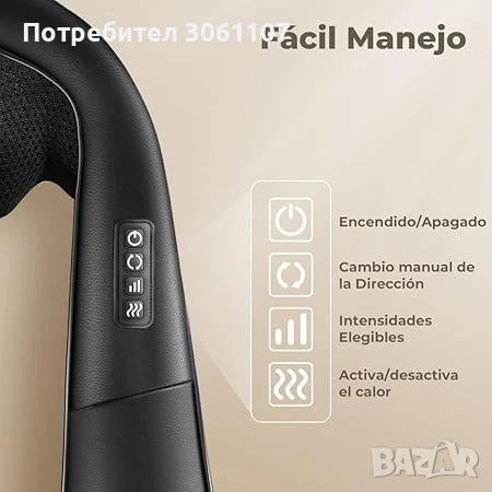 Масажор с топлина за врат и рамене ELEHOT-Store зарядно за кола, снимка 3 - Други - 50973732