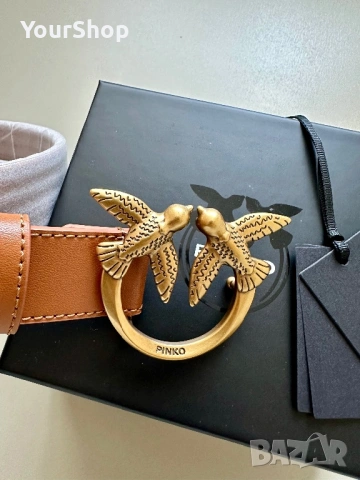 Колан Pinko в кафяв цвят, чисто нов, снимка 2 - Колани - 54048542
