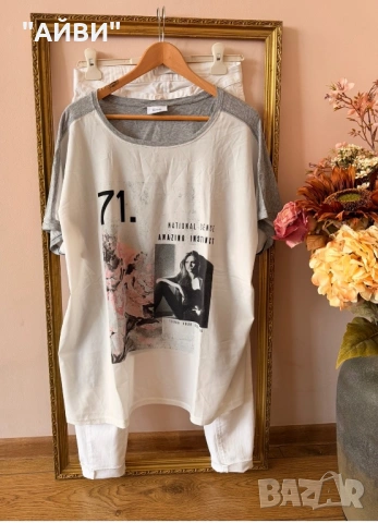 Дамски маркови  дънки и топ, снимка 5 - Дънки - 50861125