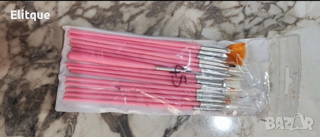 Комплект от 15 броя четки за маникюр и педикюр ZJY53, снимка 2 - Продукти за маникюр - 53396776