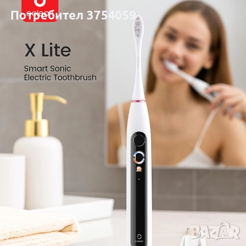 Електрическа четка за зъби Oclean X Lite 20, 1 бpой накрайник, 5 режима, снимка 2 - Други - 51370050