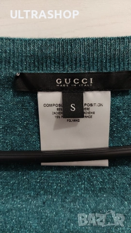 Gucci S size кашмир блуза с дълъг ръкав , снимка 2 - Блузи с дълъг ръкав и пуловери - 53648548