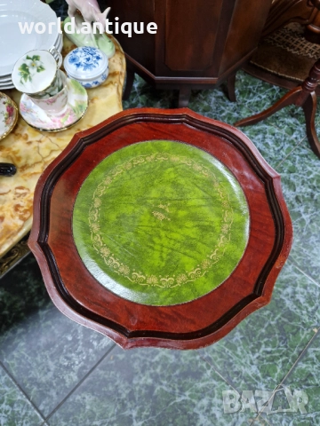 Превъзходна антикварна английска помощна масичка , снимка 7 - Антикварни и старинни предмети - 52310285