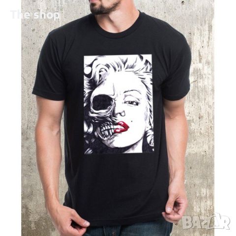 МЪЖКА ТЕНИСКА - MARILYN MONROE SKULL (014) - 2 цвята, снимка 2 - Тениски - 46362810