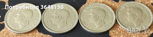 Английски монети 1947-1951, снимка 2 - Нумизматика и бонистика - 45351204