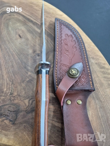 Ръчно изработен ловен нож с кожена кания,LN434, снимка 5 - Ножове - 52949939