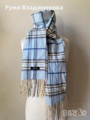 Мъжки, кариран шал от 100 % кашмир/ вълна, снимка 15 - Шалове - 48382070
