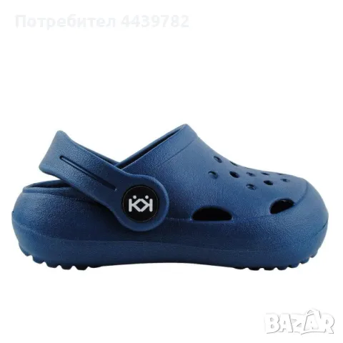 Детски чехли КК в цвят морско синьо