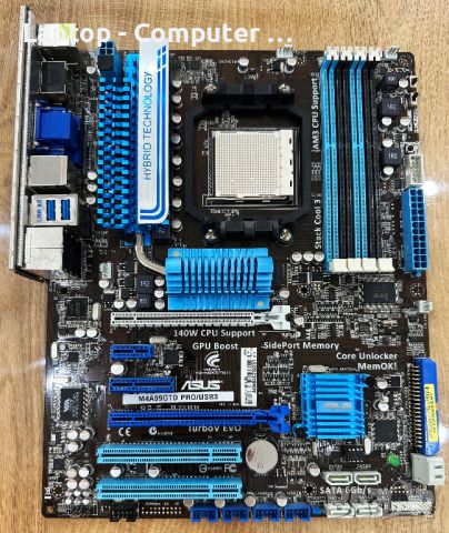 Дънна платка Asus M4A89GTD PRO/USB3 с Процесор AMD Phenom II X4 965 Black Edition, снимка 2 - Дънни платки - 46191231