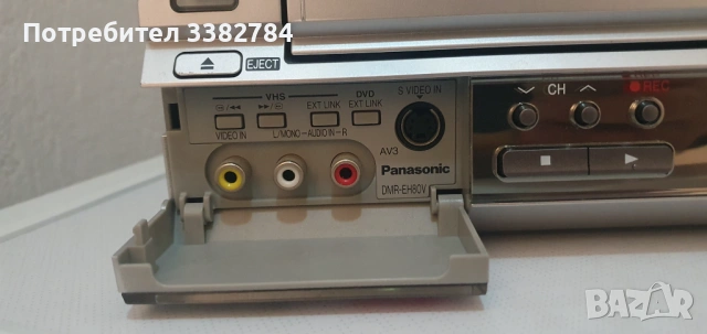 Panasonic DMR-EH80V recorder VHS/DVD/HDD 200GB HARD DRIVE , снимка 3 - Плейъри, домашно кино, прожектори - 53837309