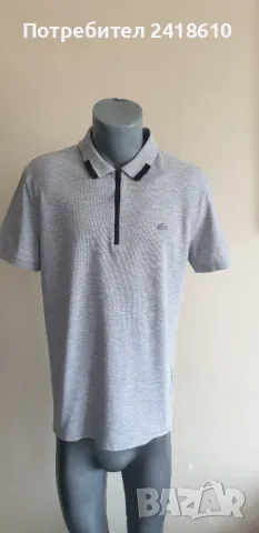 Lacoste 3/4 Zip  Pique Stretch Cotton Slim Fit Mens Size 5 - L НОВО! ОРИГИНАЛ! Мъжка Тениска!, снимка 7 - Тениски - 49924539