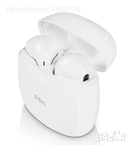 НОВИ! Бели, безжични Bluetooth слушалки Ttec Mode TWS, снимка 4 - Bluetooth слушалки - 53051545