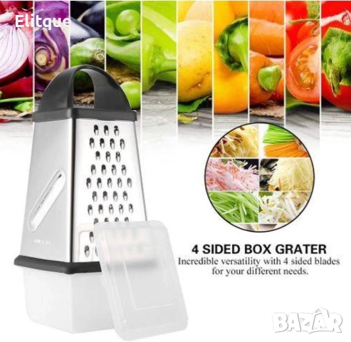 Ренде Bohmann BH 7772, 4 страни, 26см., с контейнер, неръжд. стомана, снимка 4 - Други - 52888998